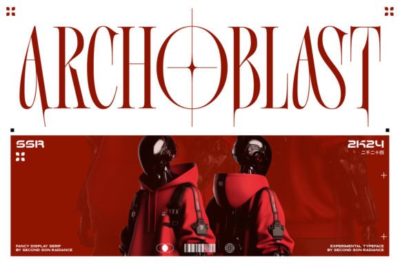 Archoblast: A Serif Font with Futuristic Japanese Vibes for Makers