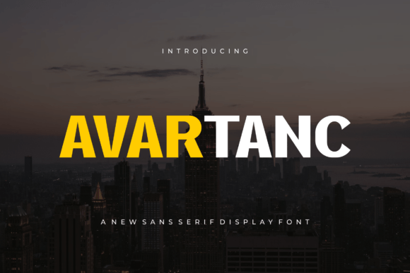 Avartanc: A Modern Display Font for Editorial Design and Publishing