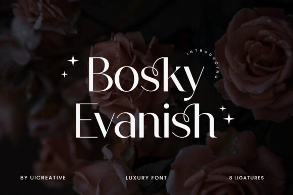 Bosky Evanish Font: Elegant Sans Serif for Handmade Products