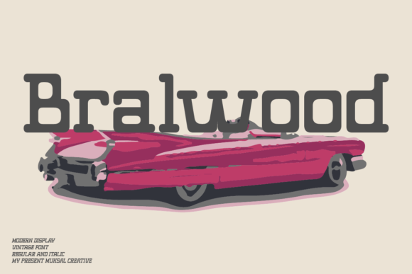 Bralwood: A Vintage-Inspired Sans Serif Font for Your Craft Projects