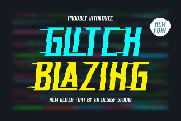 Glitch Blazing: A Bold Display Font for Digital Designers