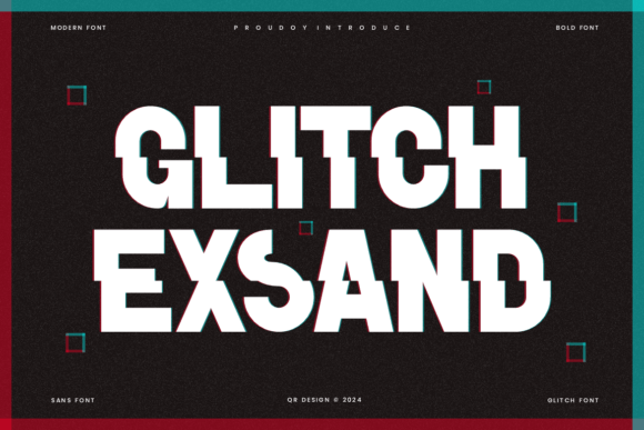 Glitch Exsand: A Bold Sans Serif Font for Modern Website Design