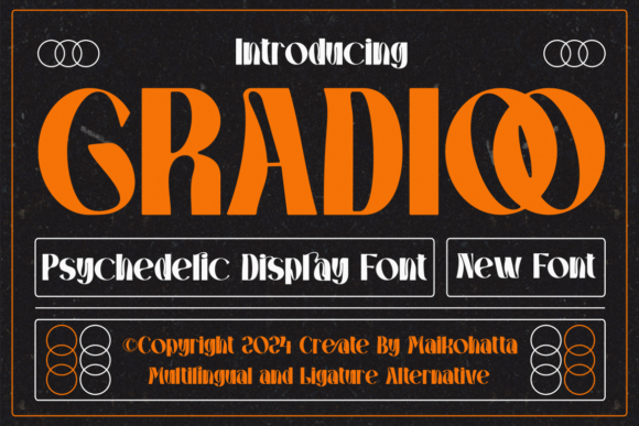 Gradioo: The Psychedelic Display Font Your Craft Projects Need