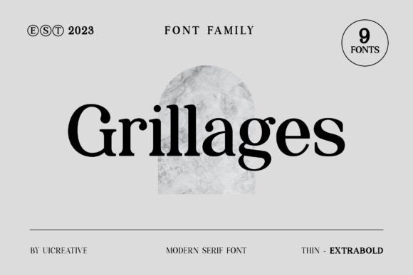 Grillages: A Modern Serif Font for Digital Brand Storytelling