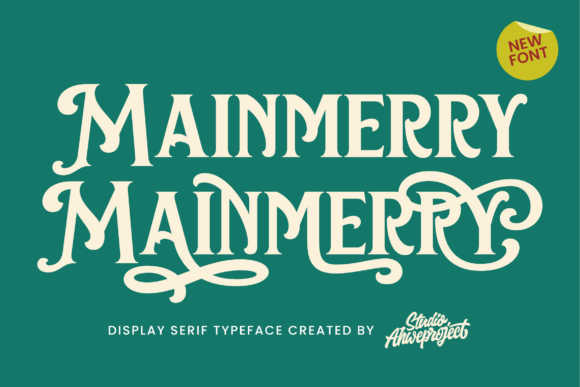 Mainmerry: A Display Serif Typeface for Digital Branding and Web Design