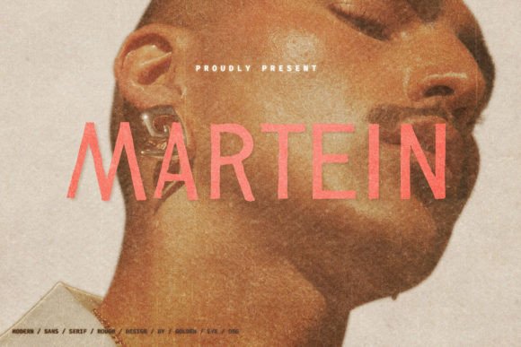 Martein: A Rough Sans Serif Font with Retro Editorial Appeal