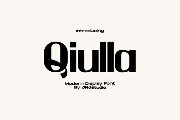 Qiulla: A Modern Display Font for Editorial Design