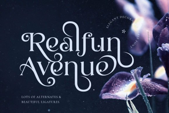Realfun Avenue: A Craft-Focused Decorative Serif Font for Handmade Products
