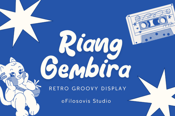 Riang Gembira Font: A Vintage Display Typeface for Handmade Products