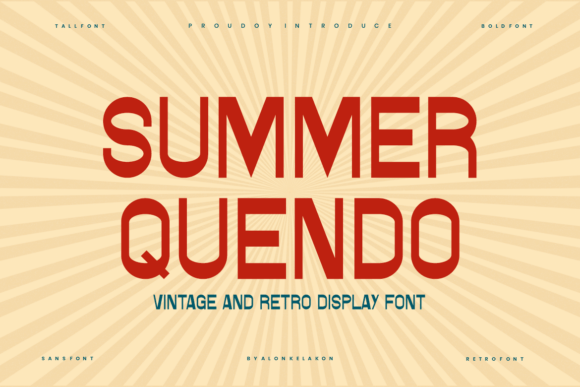 Summer Quendo: A Retro Display Font for Modern Branding
