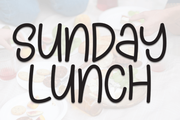 Sunday Lunch Font: A Handwritten Display Typeface with Charm